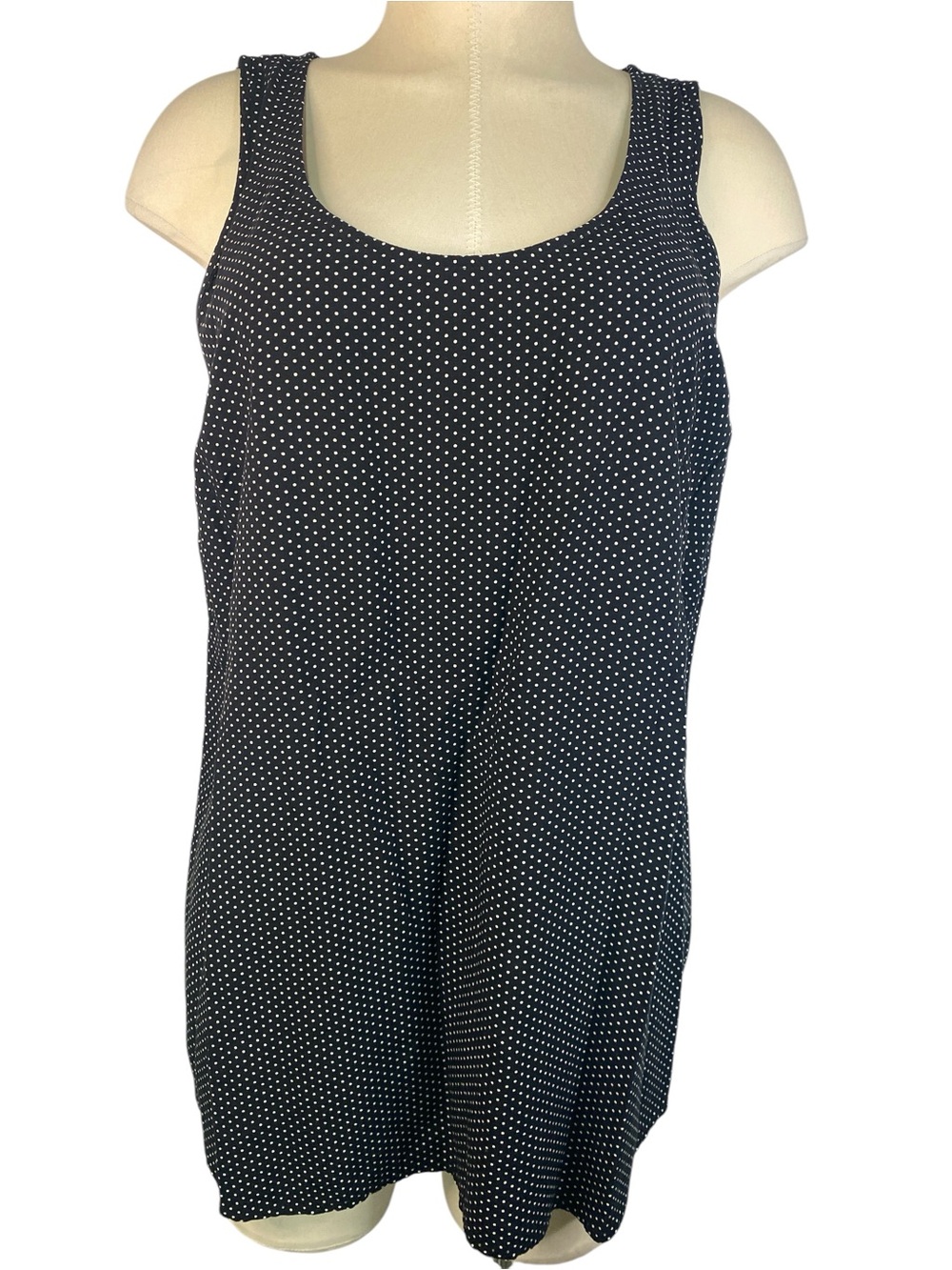 J. Jill Black Polka Dot Tank Women’s Large